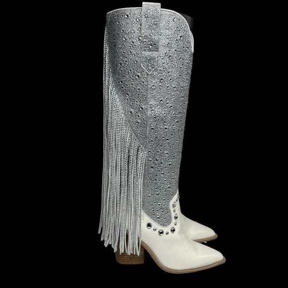 Steve Madden Women's Lexy Rhinestone Western Boot. Sz: 6 - Picture 9 of 16